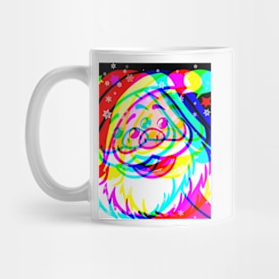 Psychedelic Trippy Xmas Funny Crazy Santa Mug